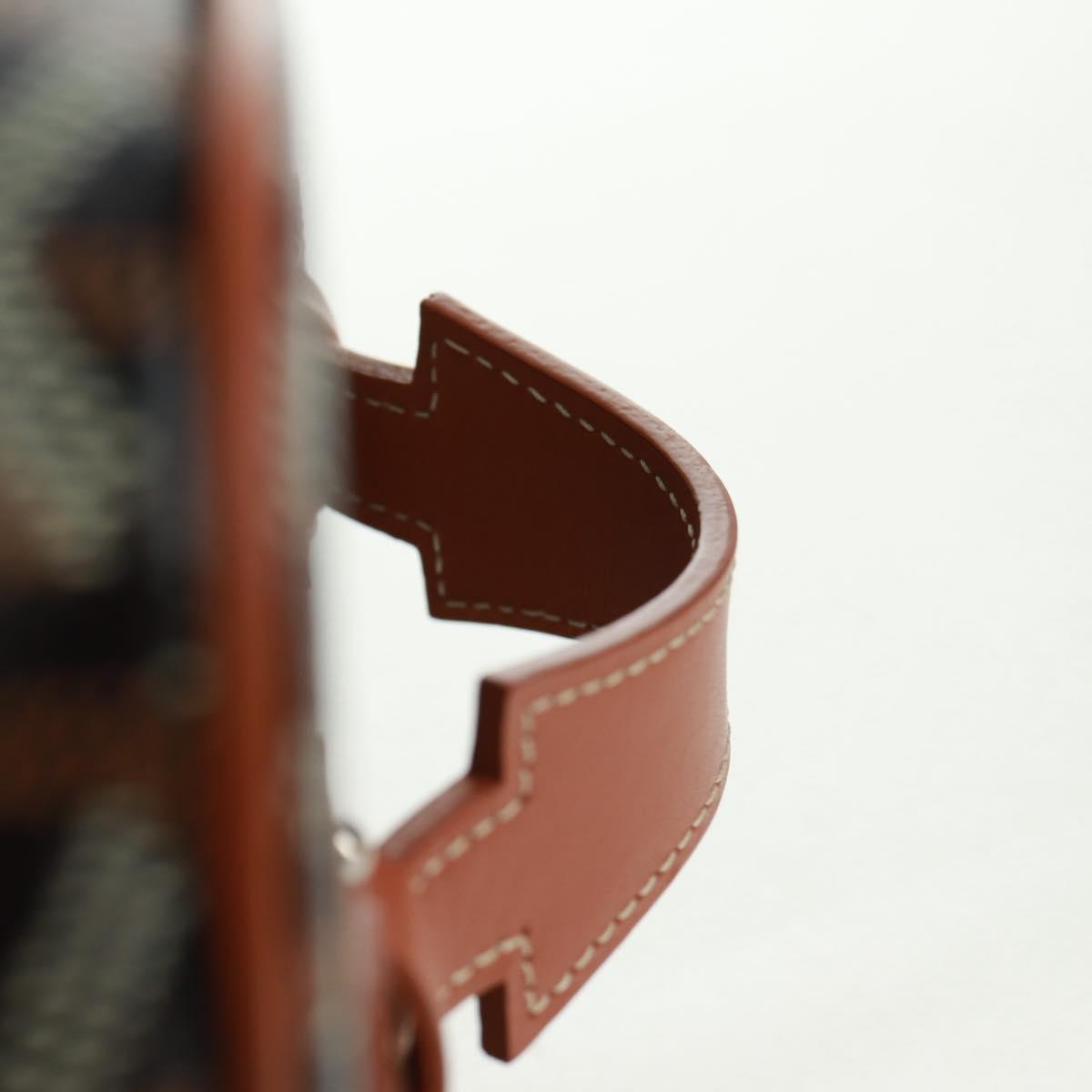 GOYARD Herringbone Vanity Muse PM Bag PVC Leather 2way Brown Auth SW2108SM