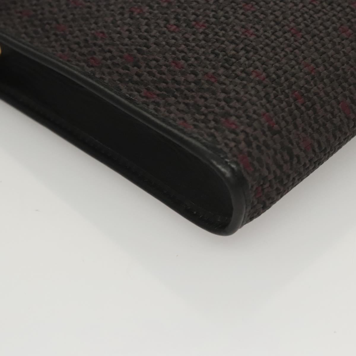 SAINT LAURENT Shoulder Bag Canvas Purple Gold Auth sw211