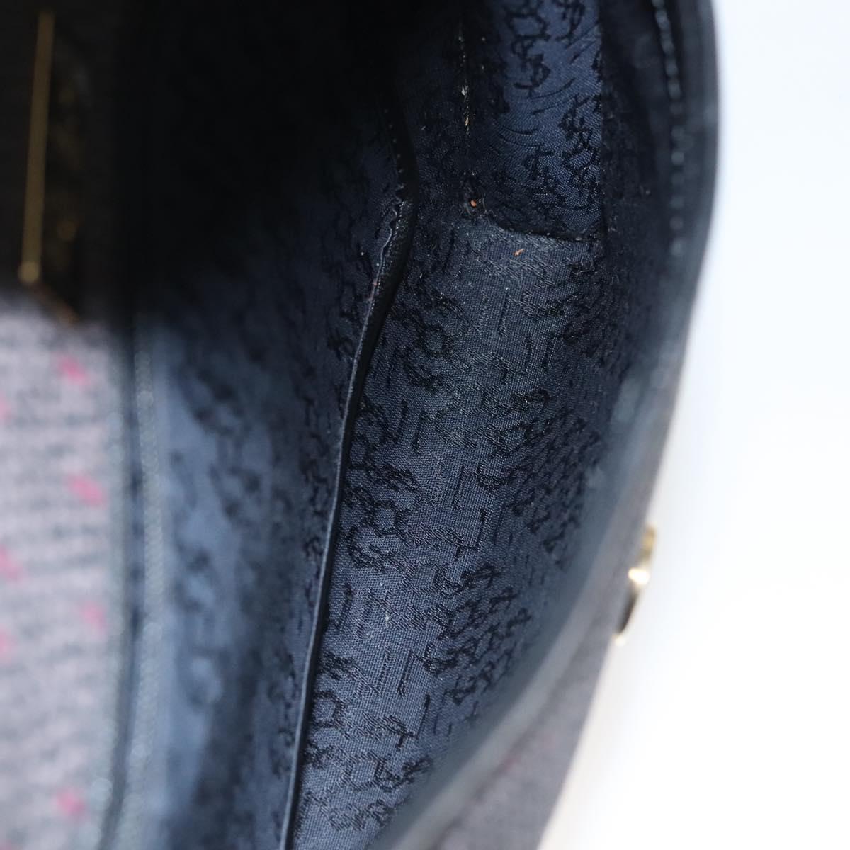 SAINT LAURENT Shoulder Bag Canvas Purple Gold Auth sw211