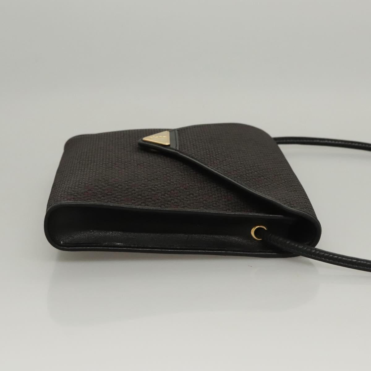 SAINT LAURENT Shoulder Bag Canvas Purple Gold Auth sw211