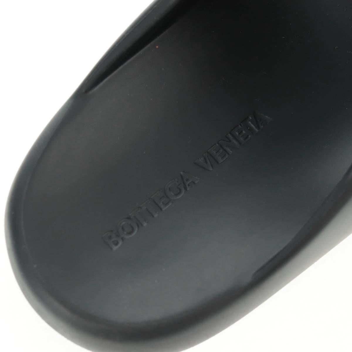 BOTTEGA VENETA Band Slide Sandals Rubber 41 Black Auth SW2112SM