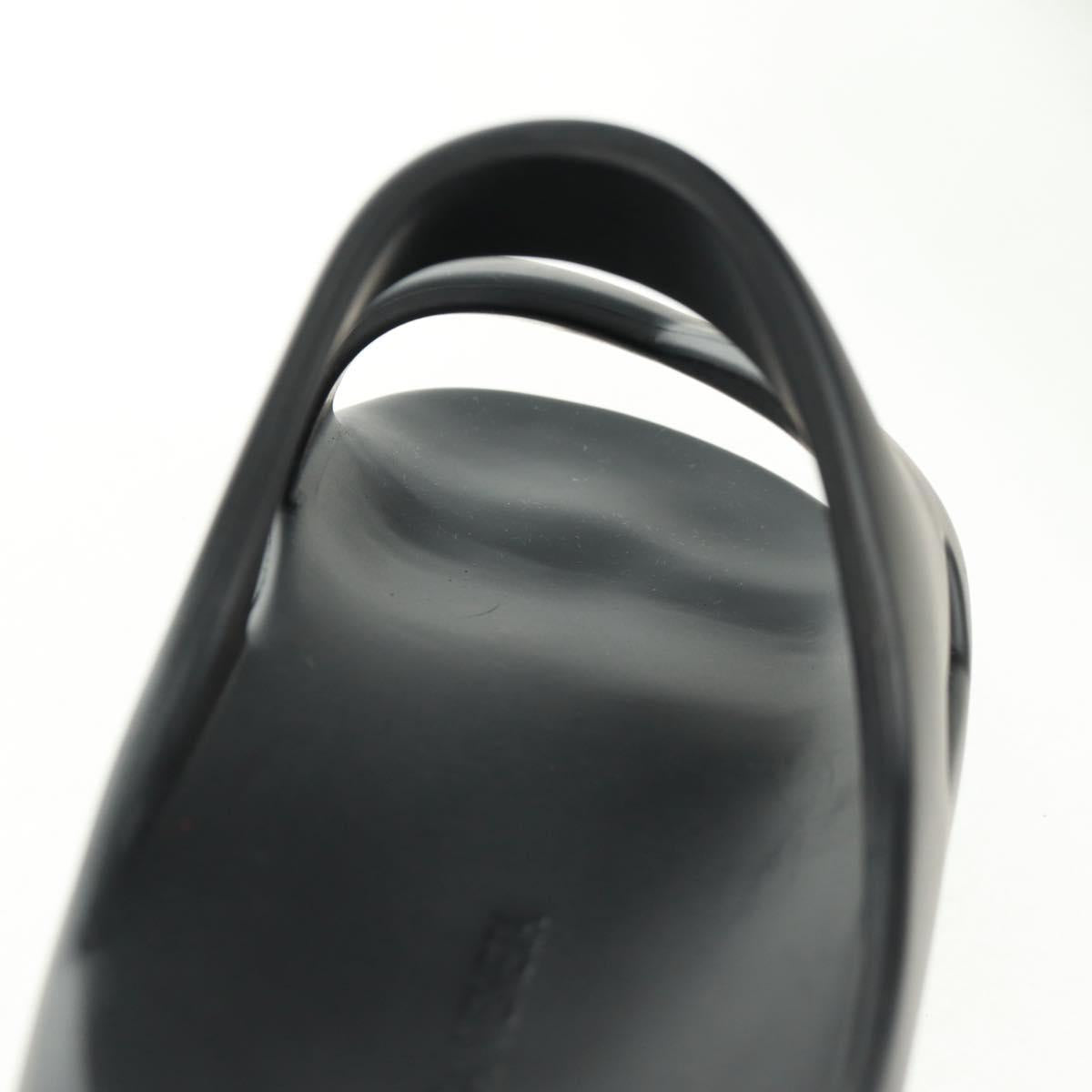 BOTTEGA VENETA Band Slide Sandals Rubber 41 Black Auth SW2112SM