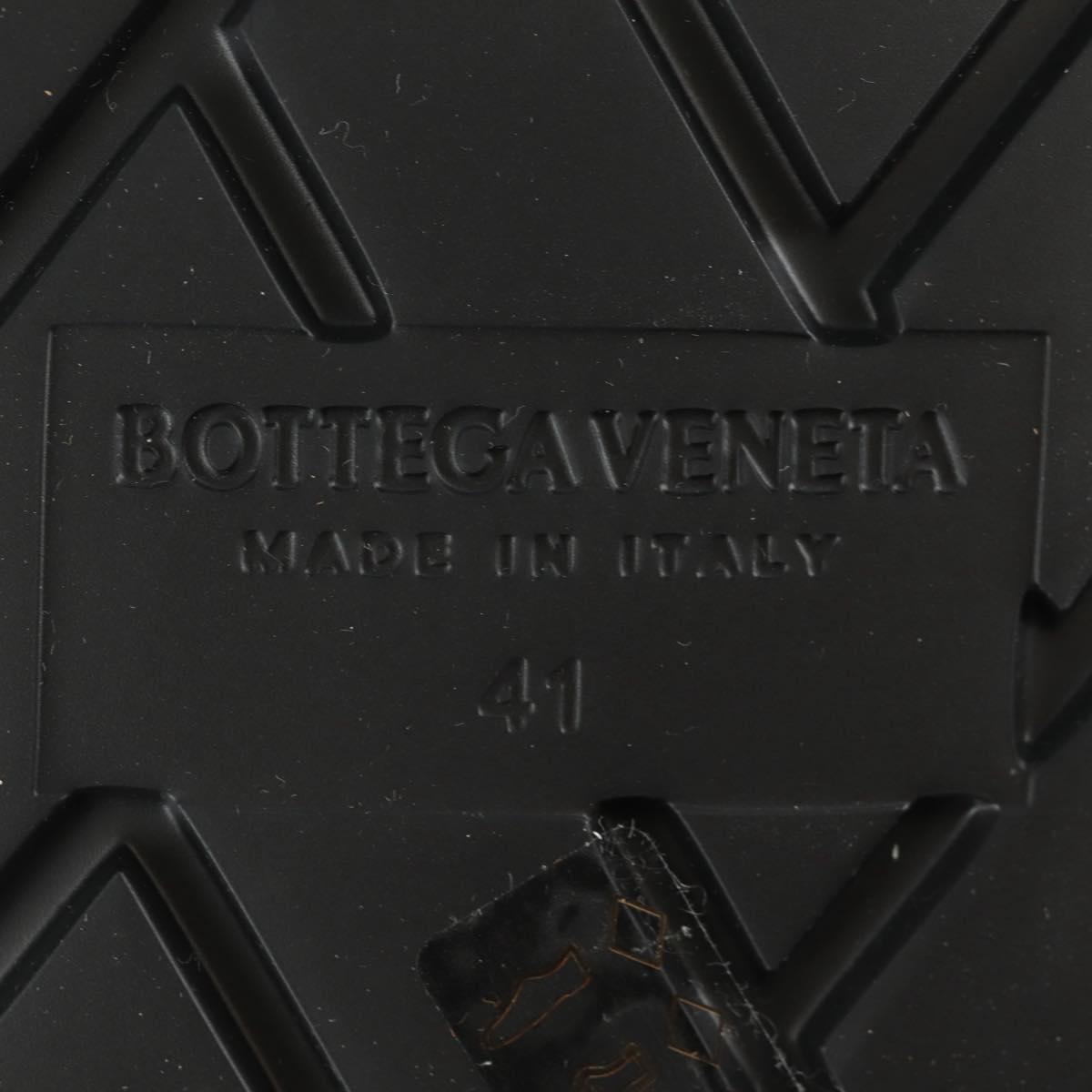 BOTTEGA VENETA Band Slide Sandals Rubber 41 Black Auth SW2112SM