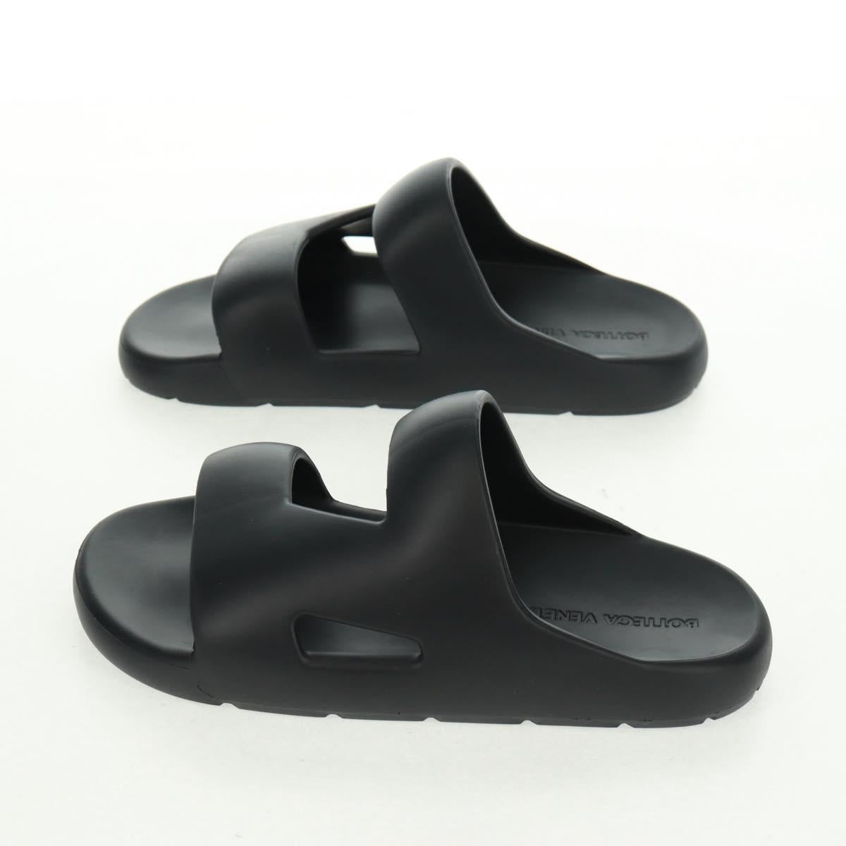 BOTTEGA VENETA Band Slide Sandals Rubber 41 Black Auth SW2112SM