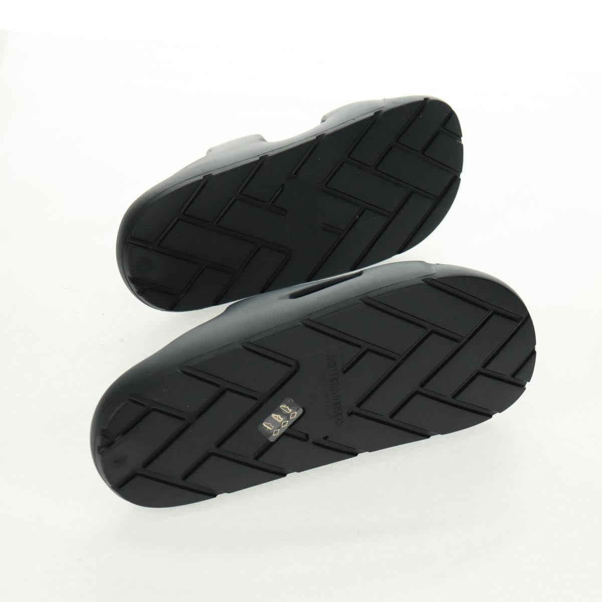 BOTTEGA VENETA Band Slide Sandals Rubber 41 Black Auth SW2112SM