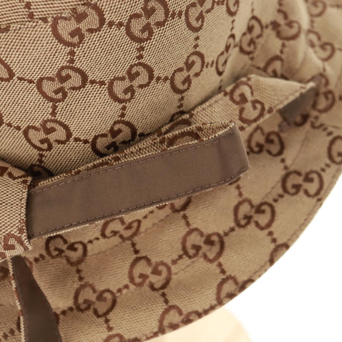 GUCCI GG Canvas Reversible Bucket Hat Beige Auth SW2115SAM