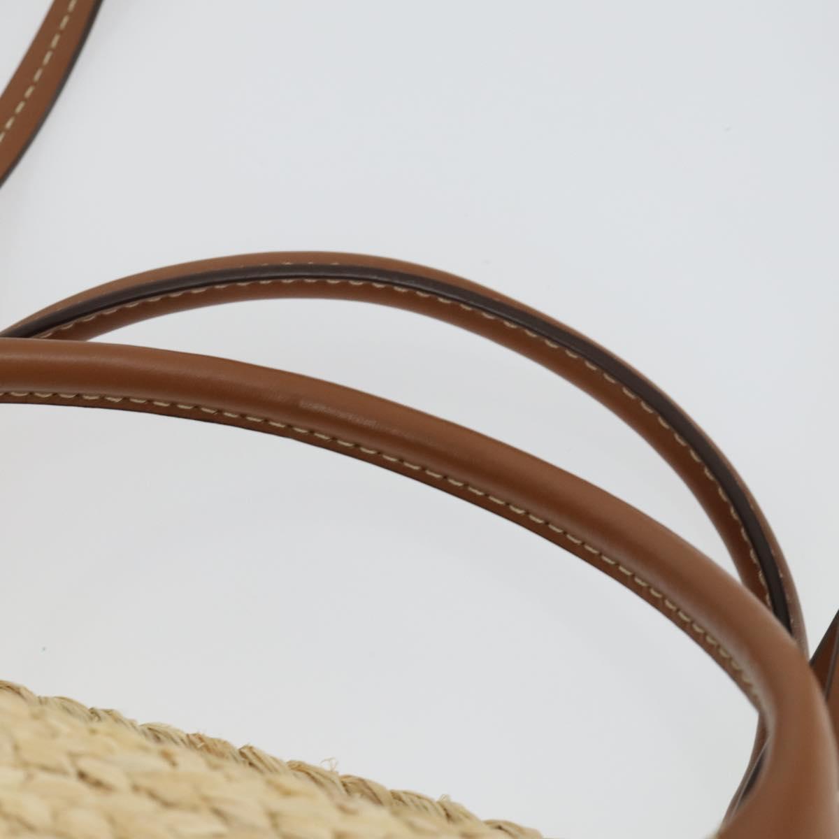 PRADA Large Tote Bag Raffia Beige Auth SW2119SAM