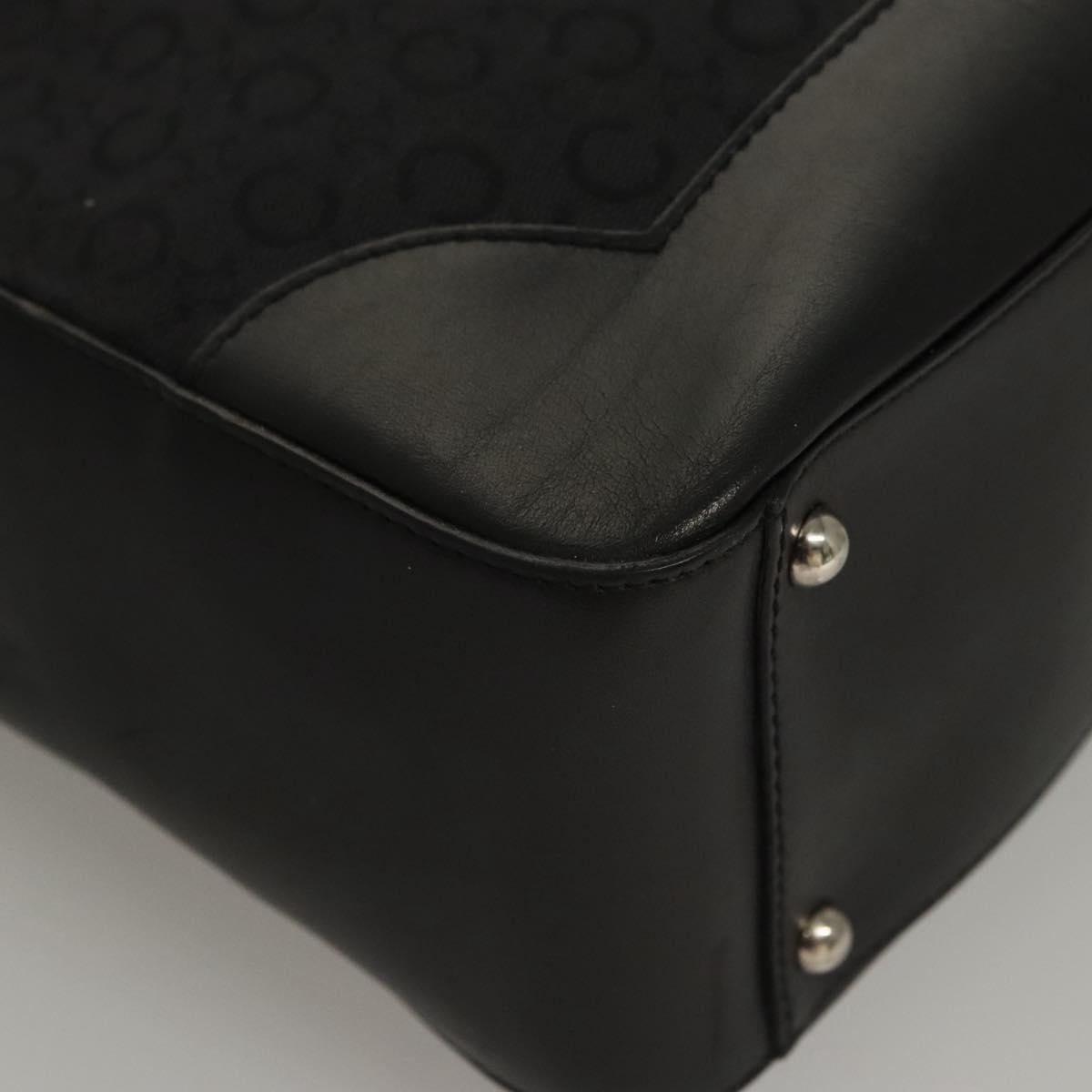 CELINE C Macadam Canvas Hand Bag Black Auth sw212