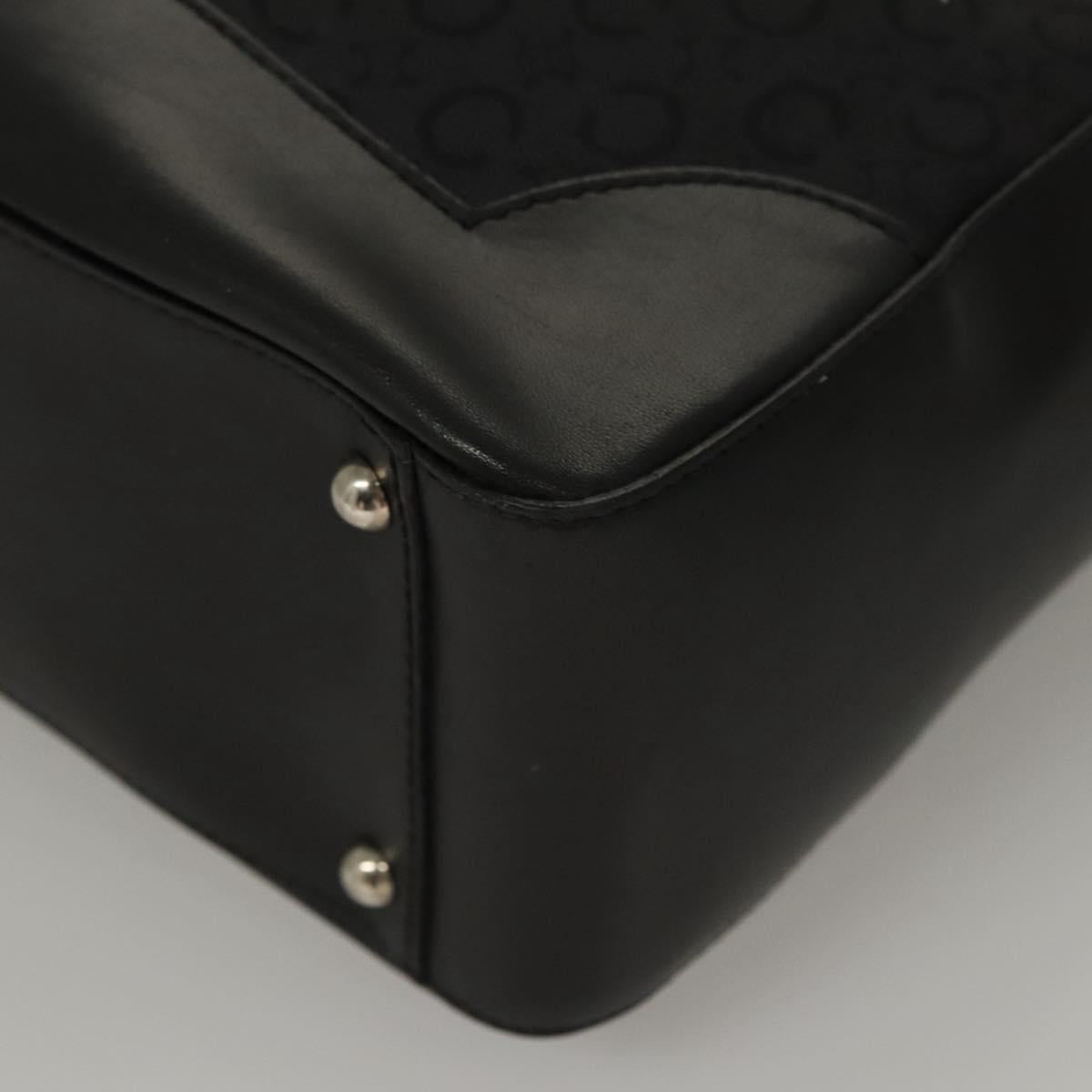 CELINE C Macadam Canvas Hand Bag Black Auth sw212