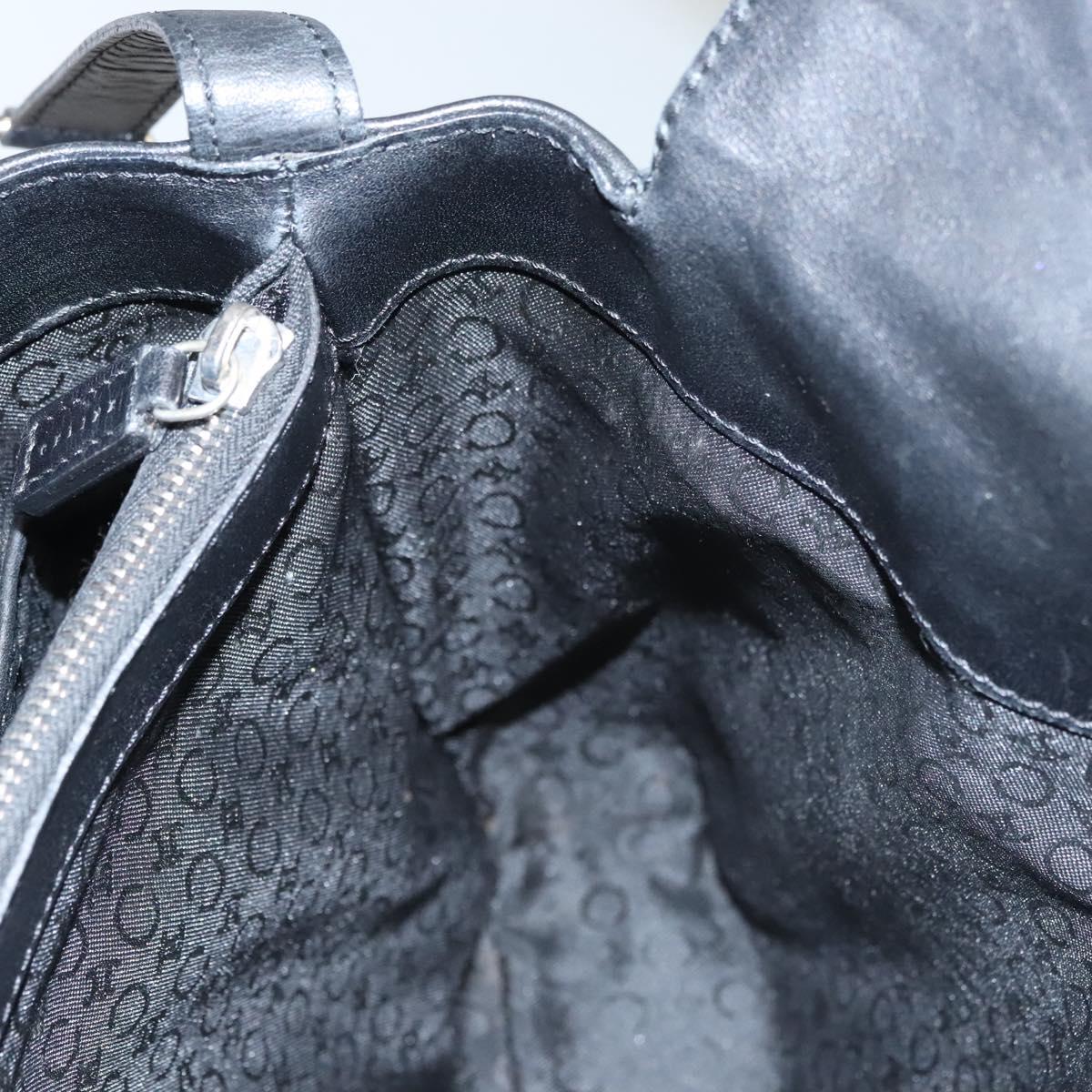 CELINE C Macadam Canvas Hand Bag Black Auth sw212