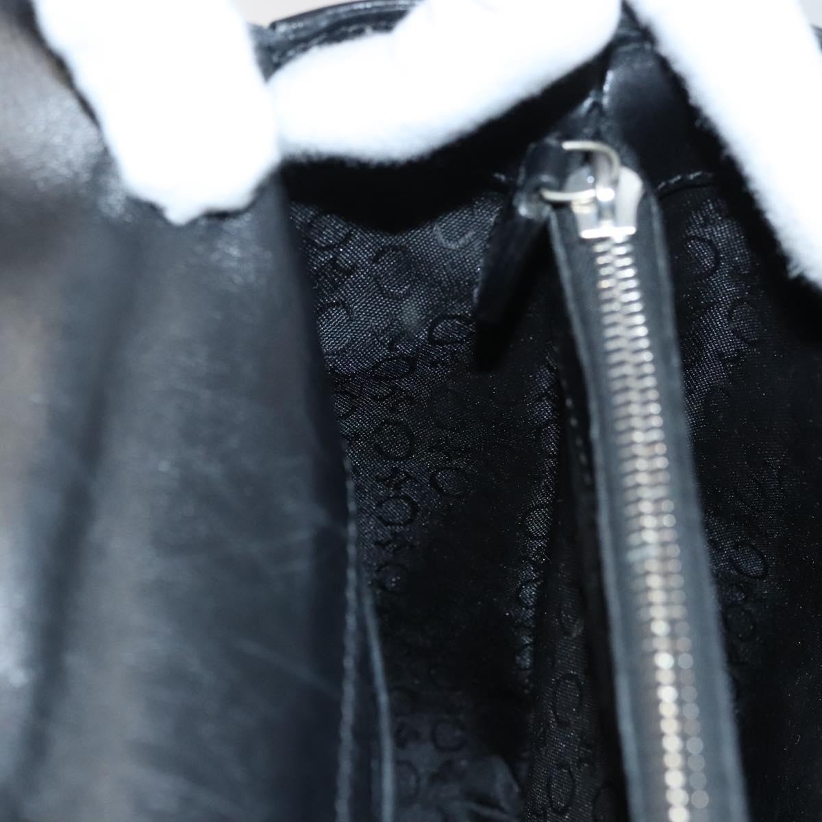 CELINE C Macadam Canvas Hand Bag Black Auth sw212