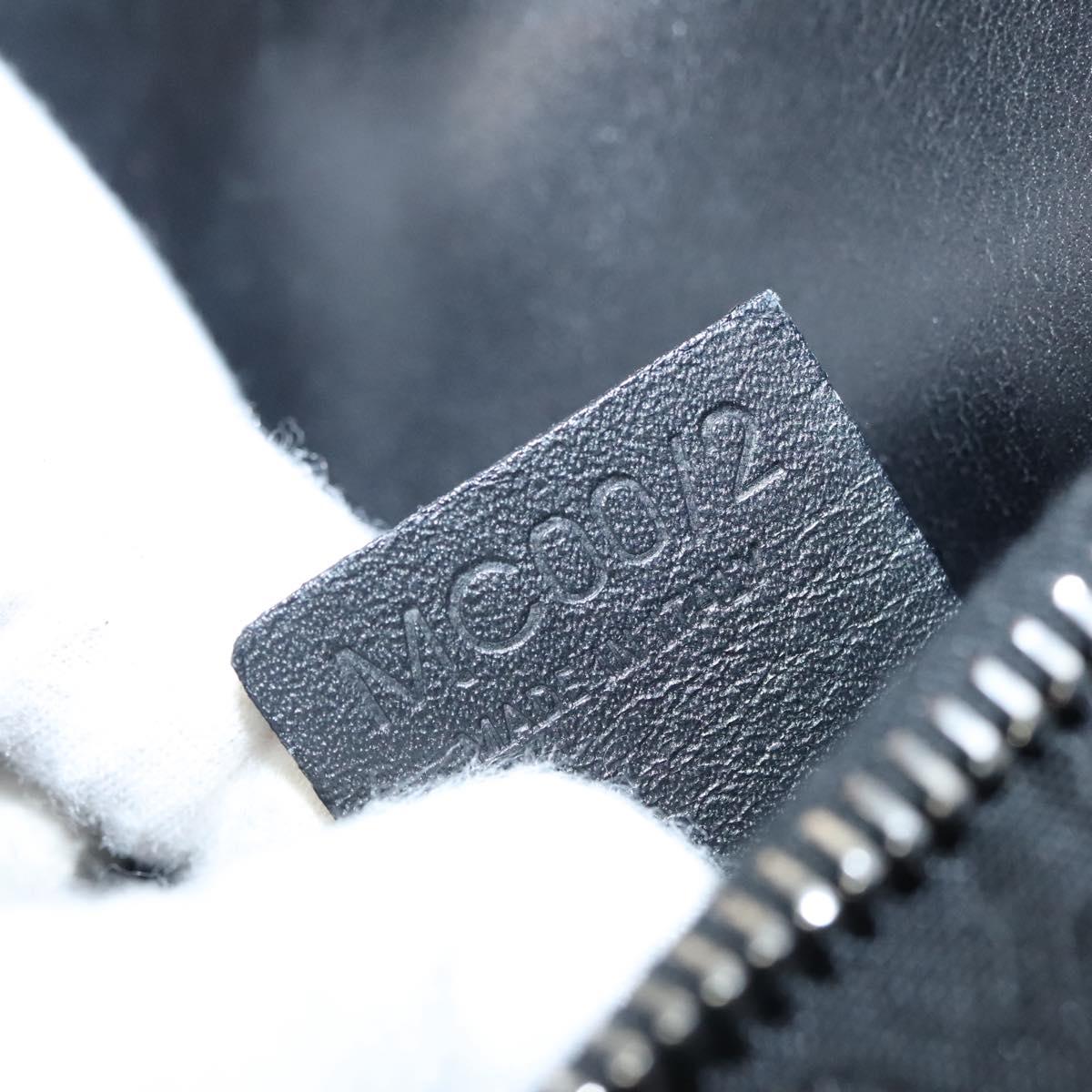 CELINE C Macadam Canvas Hand Bag Black Auth sw212