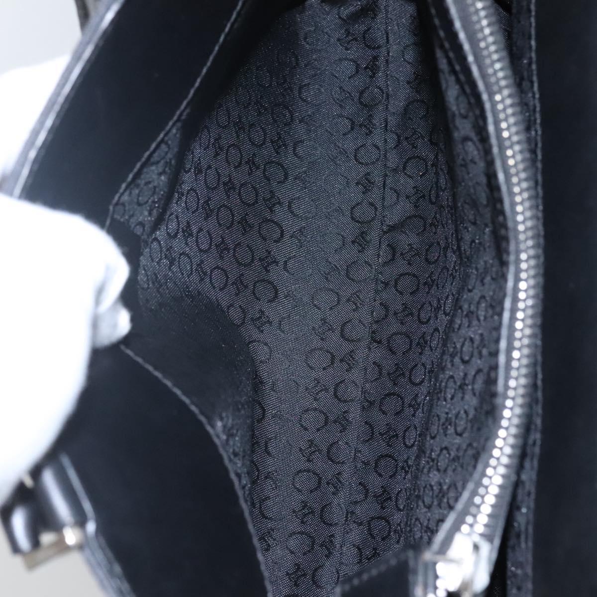 CELINE C Macadam Canvas Hand Bag Black Auth sw213