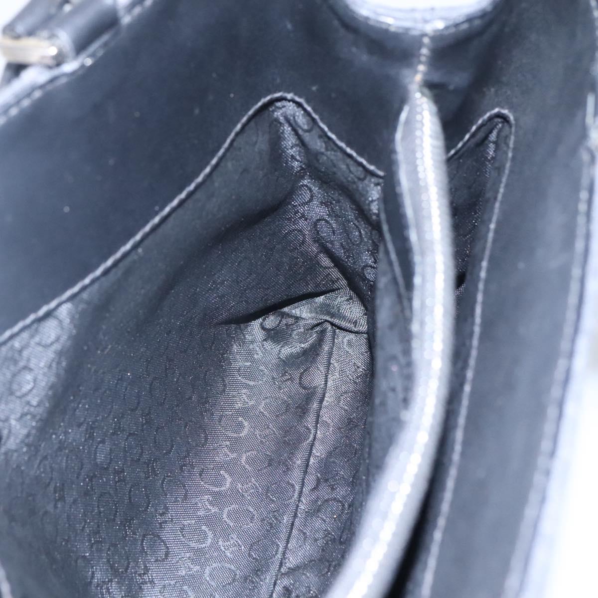 CELINE C Macadam Canvas Hand Bag Black Auth sw213