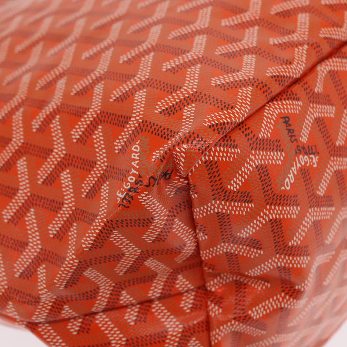 GOYARD Herringbone Saint Louis PM Tote Bag PVC Orange Auth SW2131SM