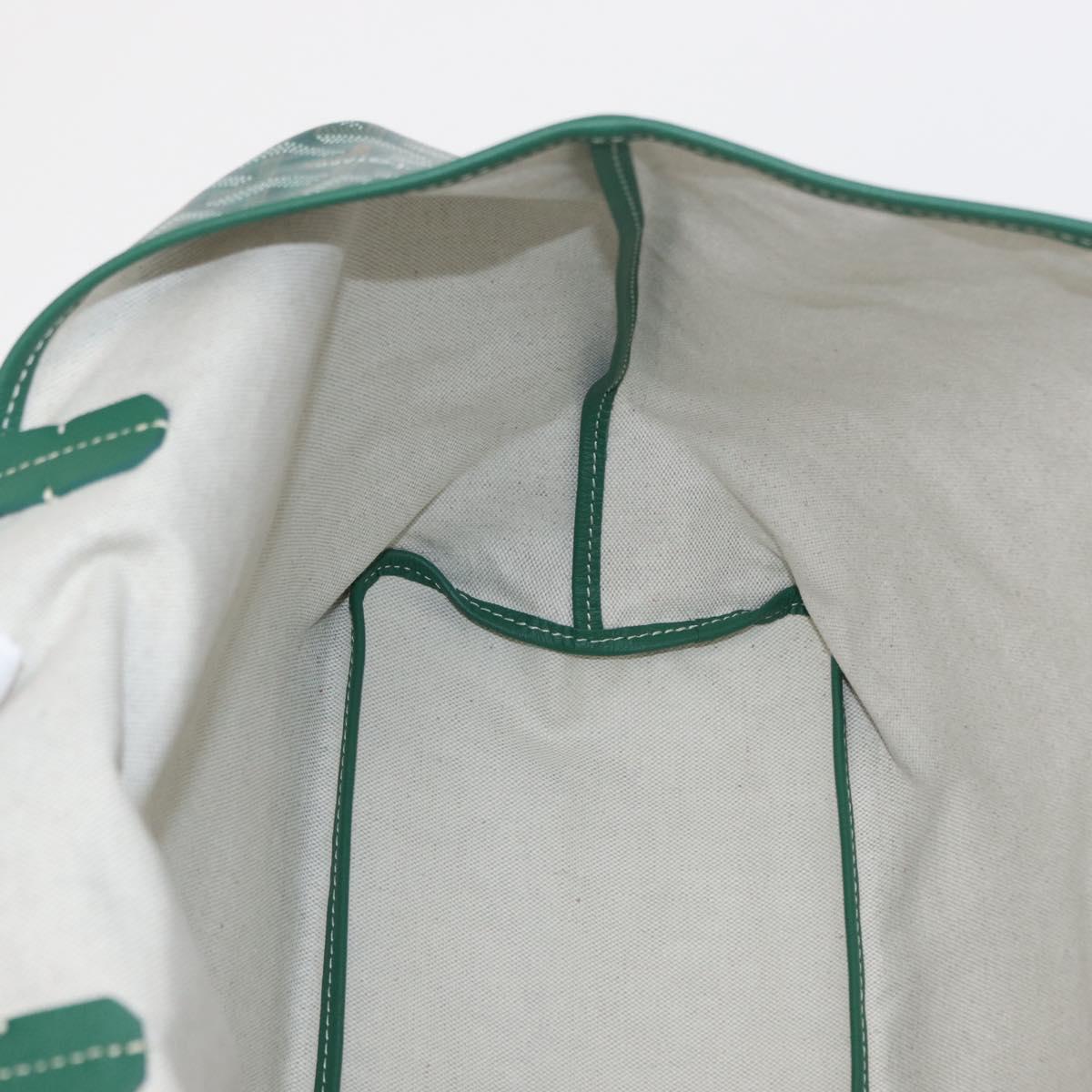 GOYARD Herringbone Saint Louis PM Tote Bag PVC Green Auth SW2132SM