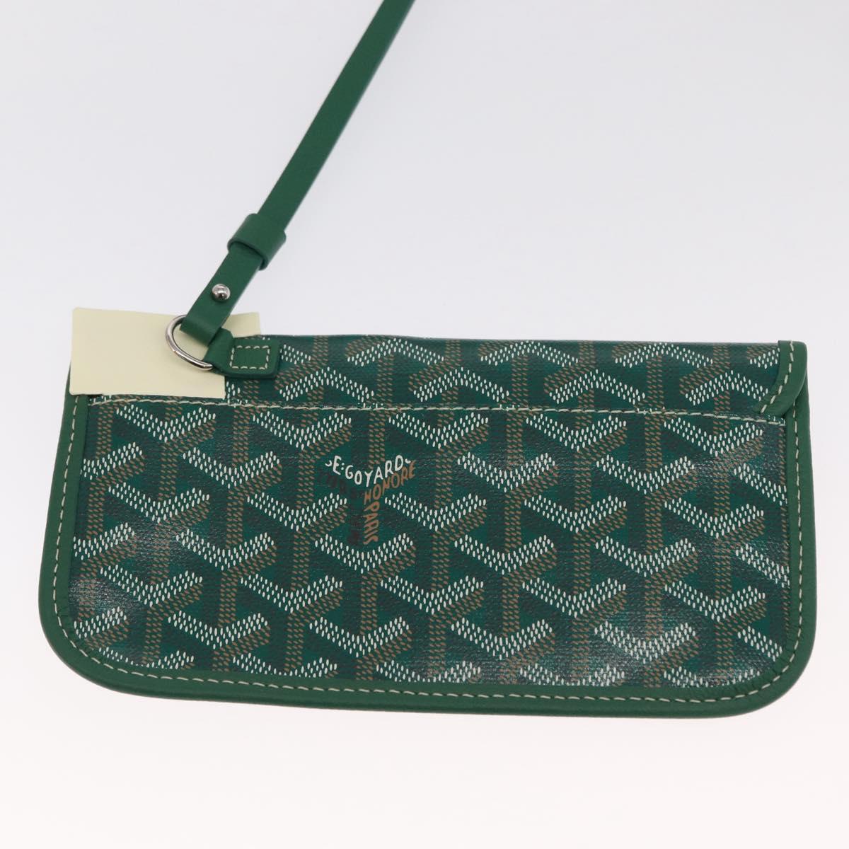 GOYARD Herringbone Saint Louis PM Tote Bag PVC Green Auth SW2132SM