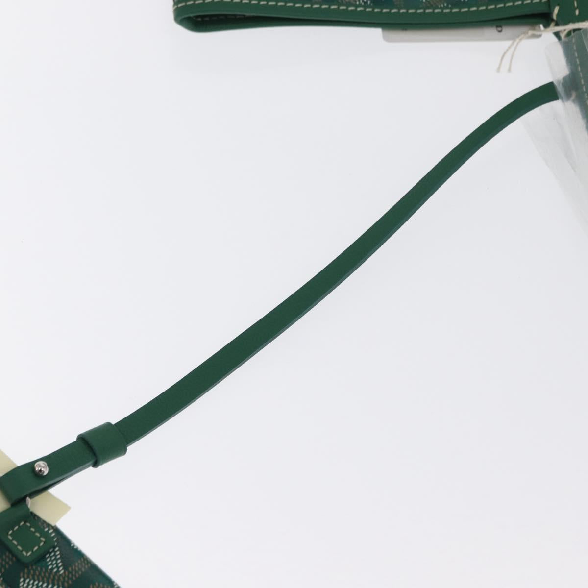 GOYARD Herringbone Saint Louis PM Tote Bag PVC Green Auth SW2132SM