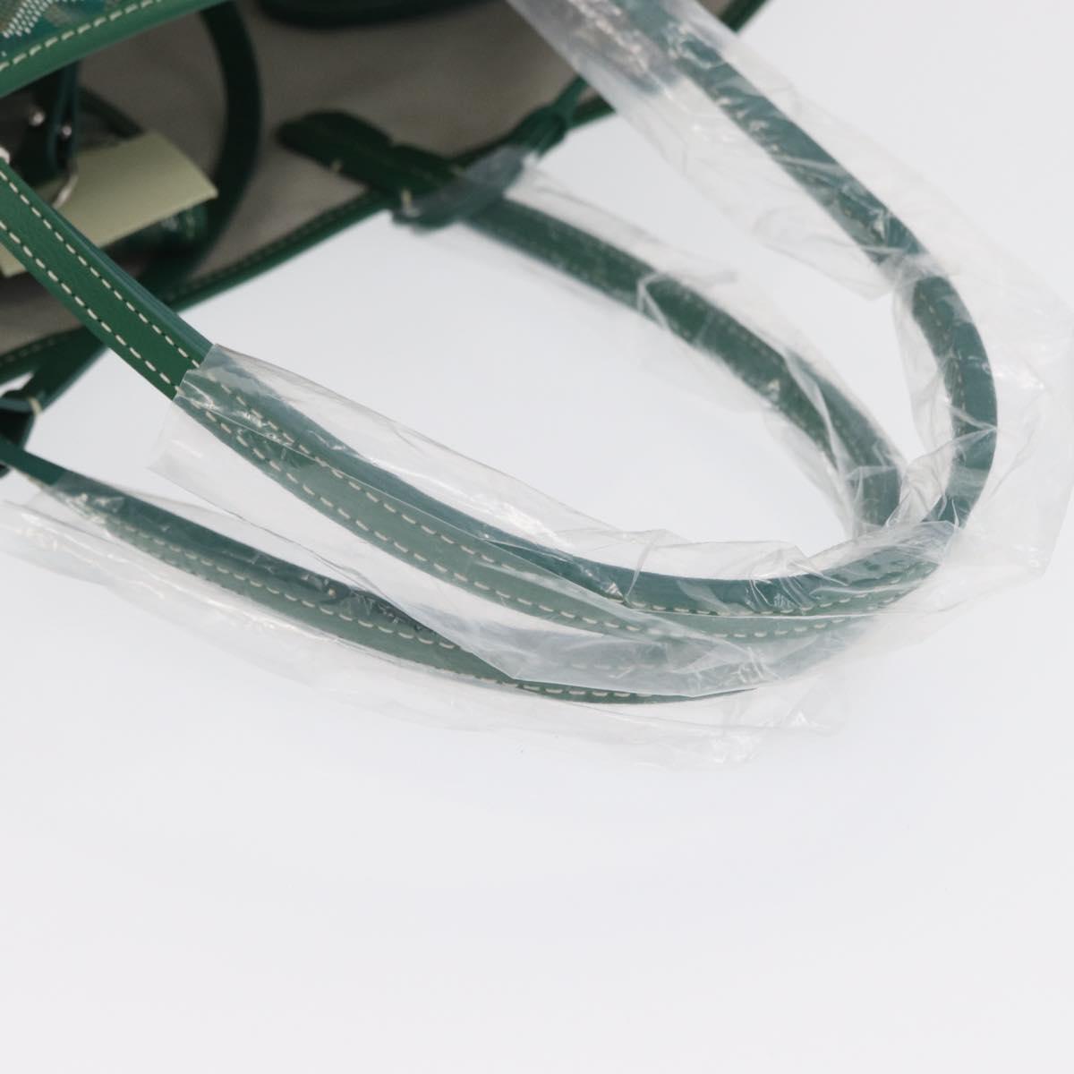 GOYARD Herringbone Saint Louis PM Tote Bag PVC Green Auth SW2132SM
