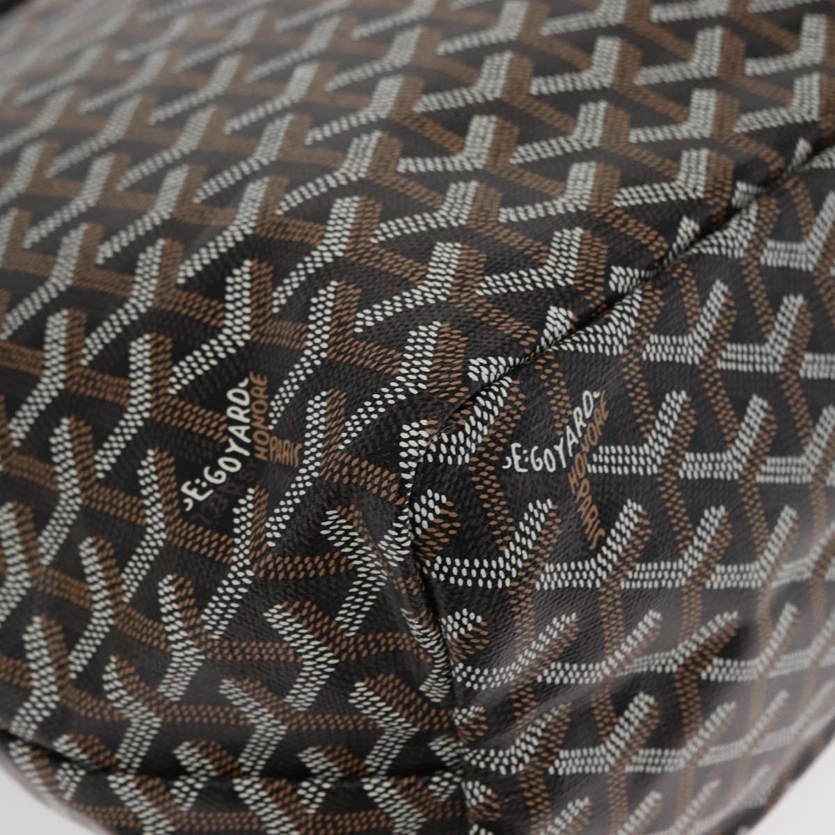 GOYARD Herringbone Saint Louis PM Tote Bag PVC Black Auth SW2134SM
