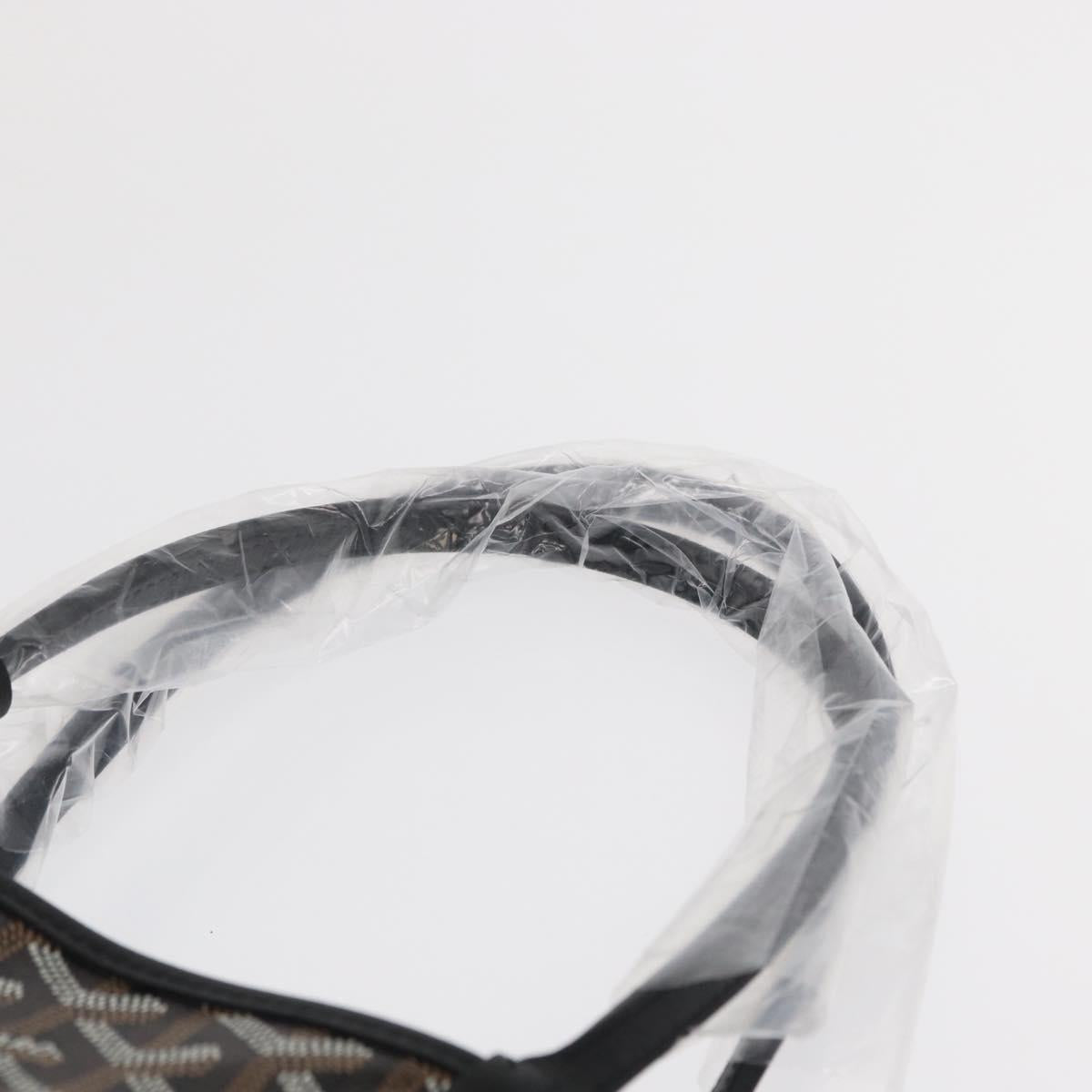 GOYARD Herringbone Saint Louis PM Tote Bag PVC Black Auth SW2134SM