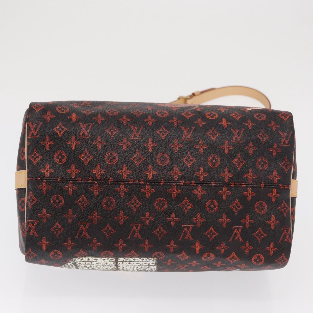 LOUIS VUITTON Catgram Speedy Bandouliere 30 Hand Bag M44401 LV Auth SW2136SM