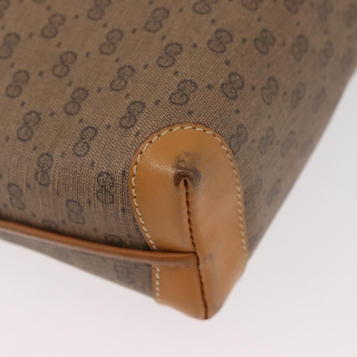 GUCCI Micro GG Supreme Shoulder Bag PVC Beige Gold 007 104 4916 Auth SW2142