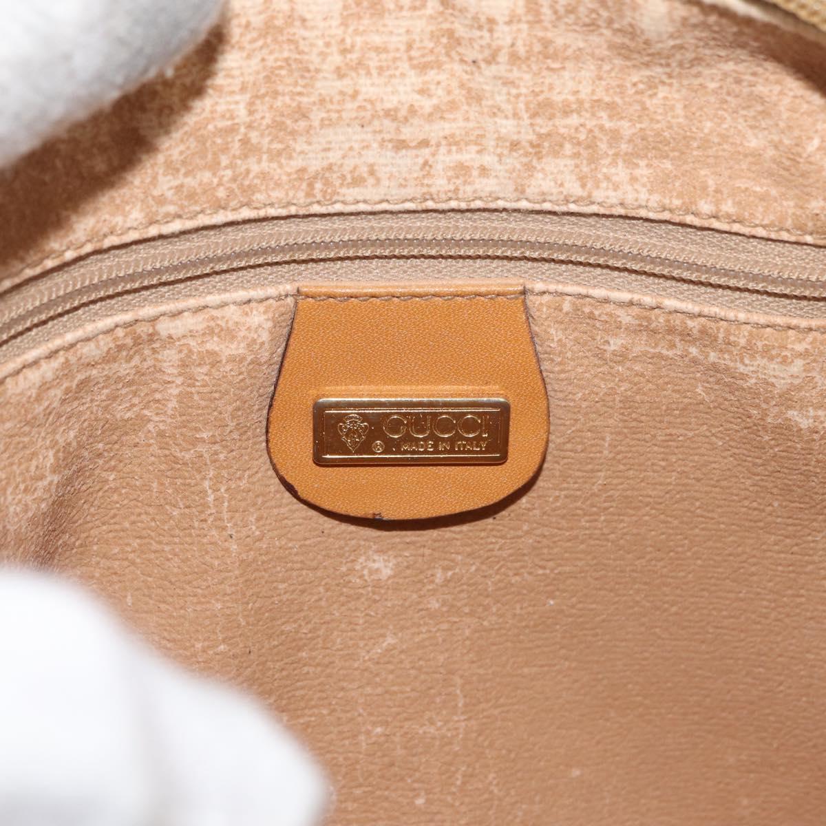 GUCCI Micro GG Supreme Shoulder Bag PVC Beige Gold 007 104 4916 Auth SW2142