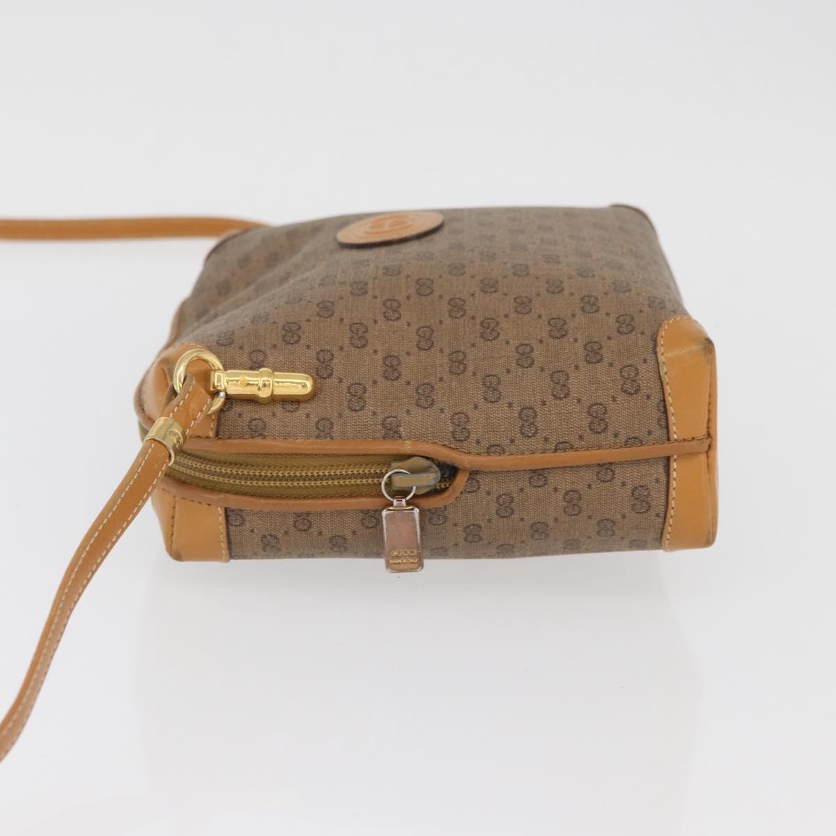 GUCCI Micro GG Supreme Shoulder Bag PVC Beige Gold 007 104 4916 Auth SW2142