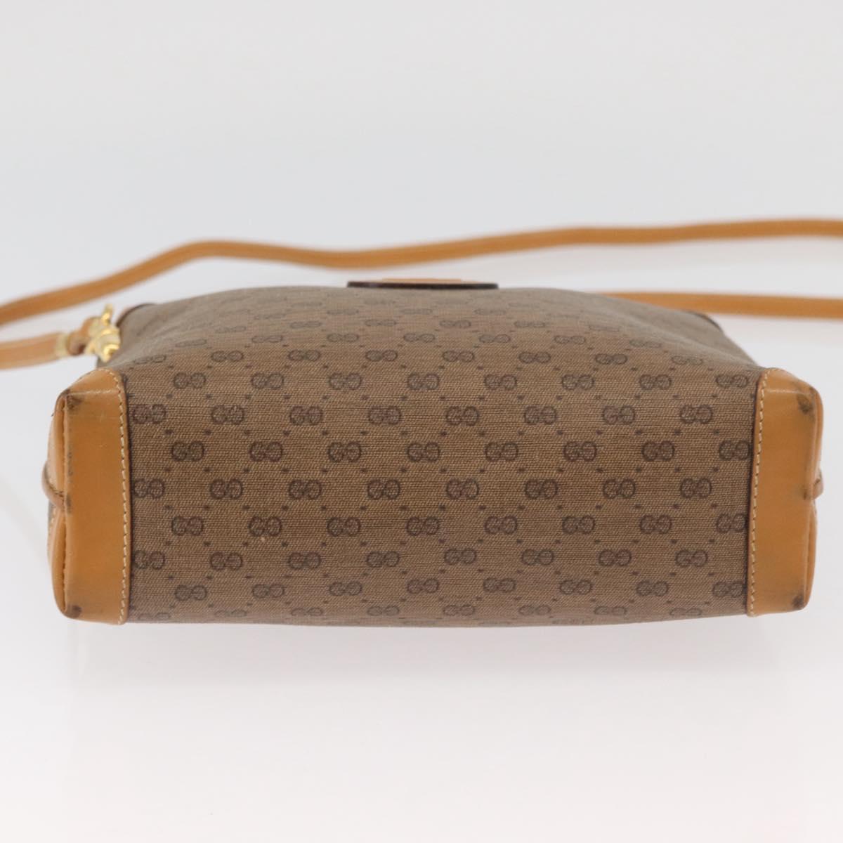 GUCCI Micro GG Supreme Shoulder Bag PVC Beige Gold 007 104 4916 Auth SW2142