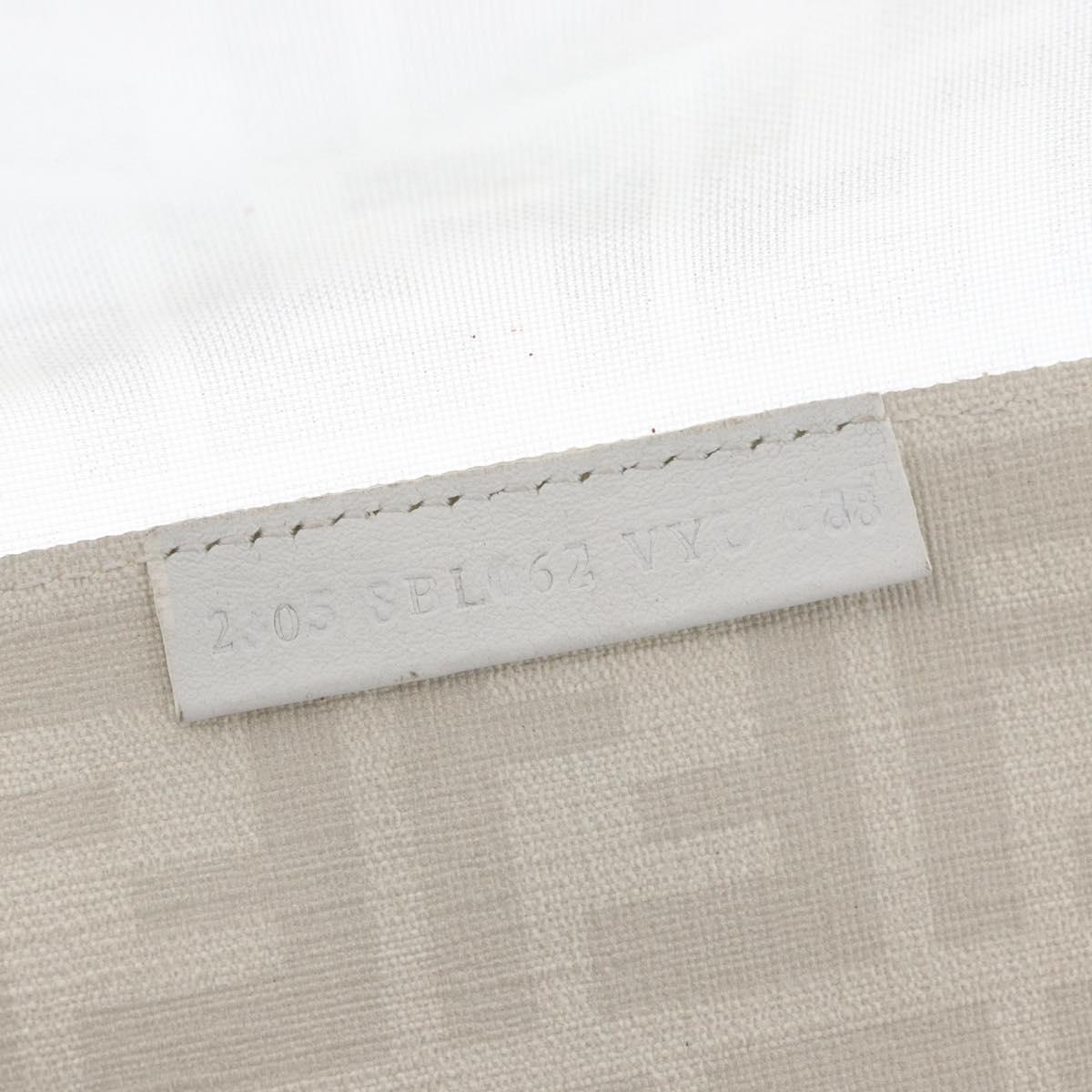 FENDI Zucca Canvas Boston Bag White Silver Auth SW2152V