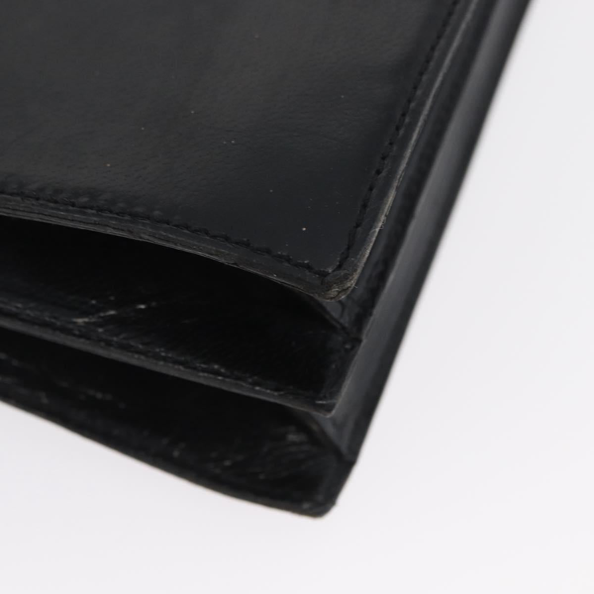 SAINT LAURENT Shoulder Bag Leather Black Auth SW2162A