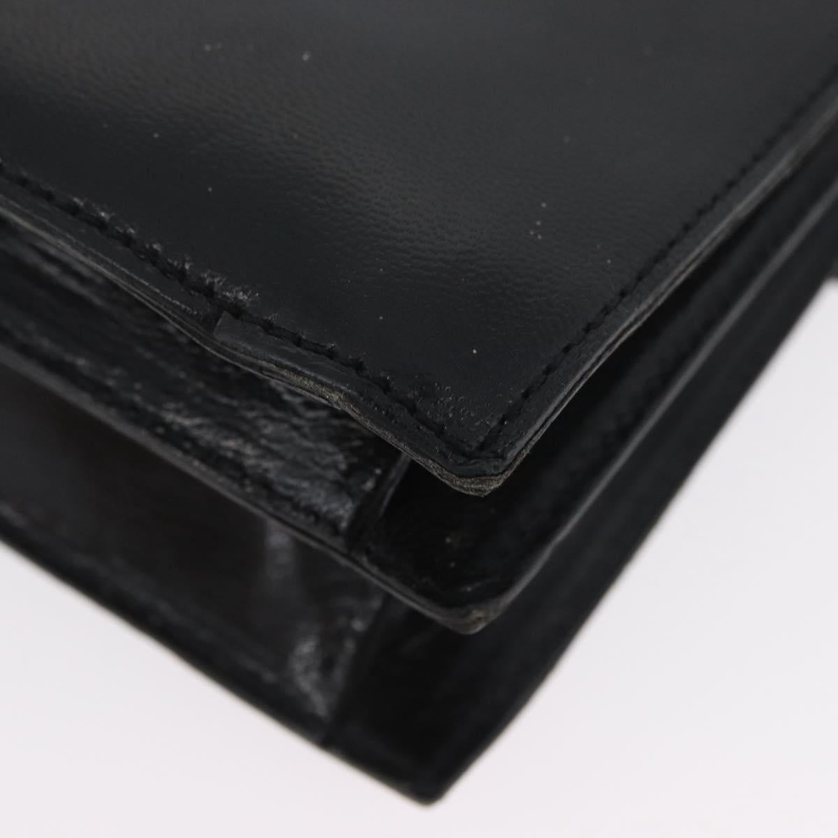 SAINT LAURENT Shoulder Bag Leather Black Auth SW2162A