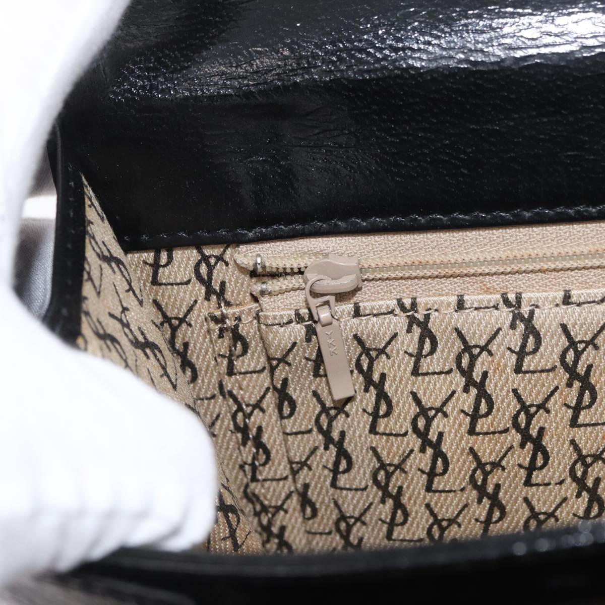 SAINT LAURENT Shoulder Bag Leather Black Auth SW2162A