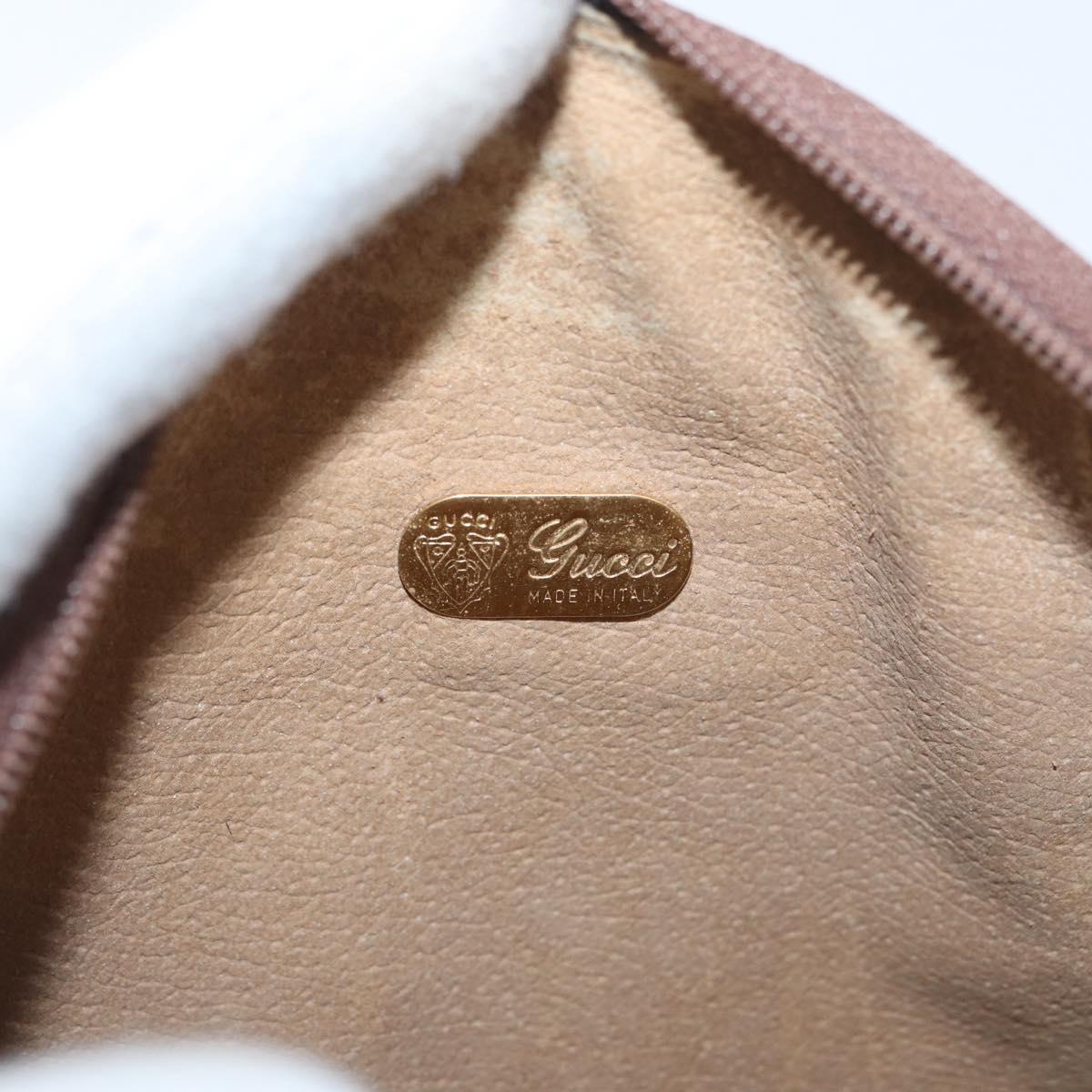 GUCCI GG Supreme Shoulder Bag PVC Beige Gold Auth SW2190