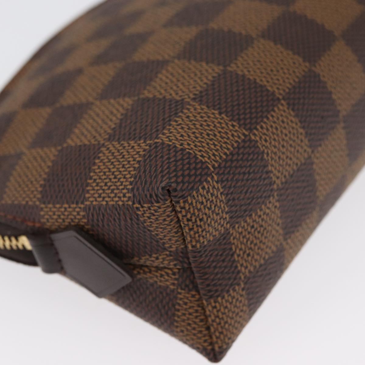 LOUIS VUITTON Damier Ebene Pochette Cosmetic PM Pouch N47516 LV Auth SW2192