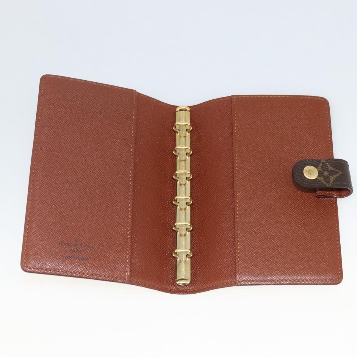 LOUIS VUITTON Monogram Agenda PM Day Planner Cover R20005 LV Auth SW2193