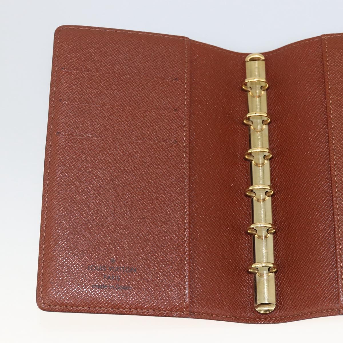 LOUIS VUITTON Monogram Agenda PM Day Planner Cover R20005 LV Auth SW2193