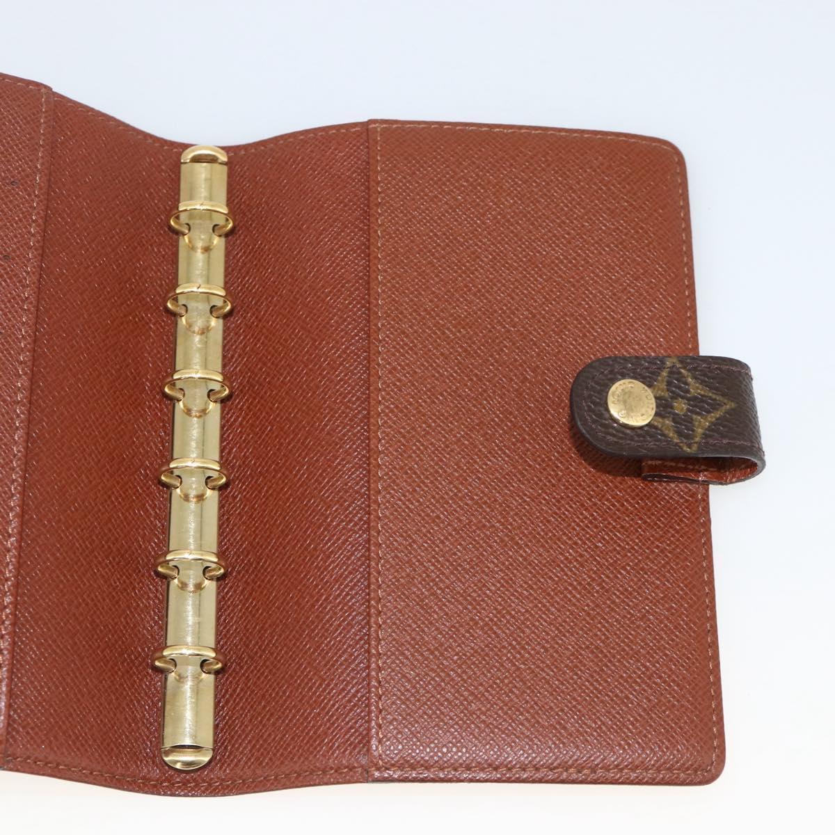 LOUIS VUITTON Monogram Agenda PM Day Planner Cover R20005 LV Auth SW2193