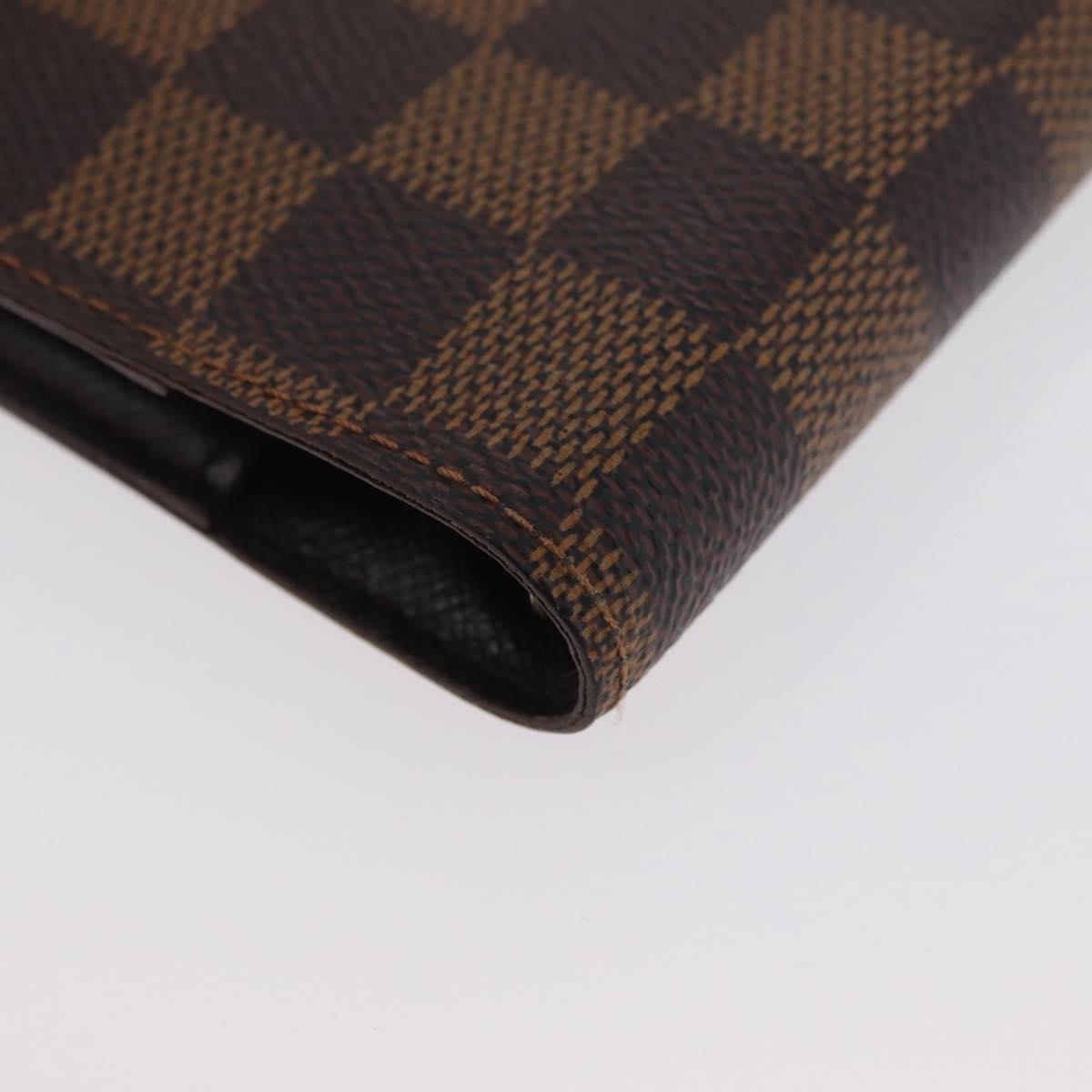 LOUIS VUITTON Damier Ebene Agenda PM Day Planner Cover R20700 LV Auth SW2194