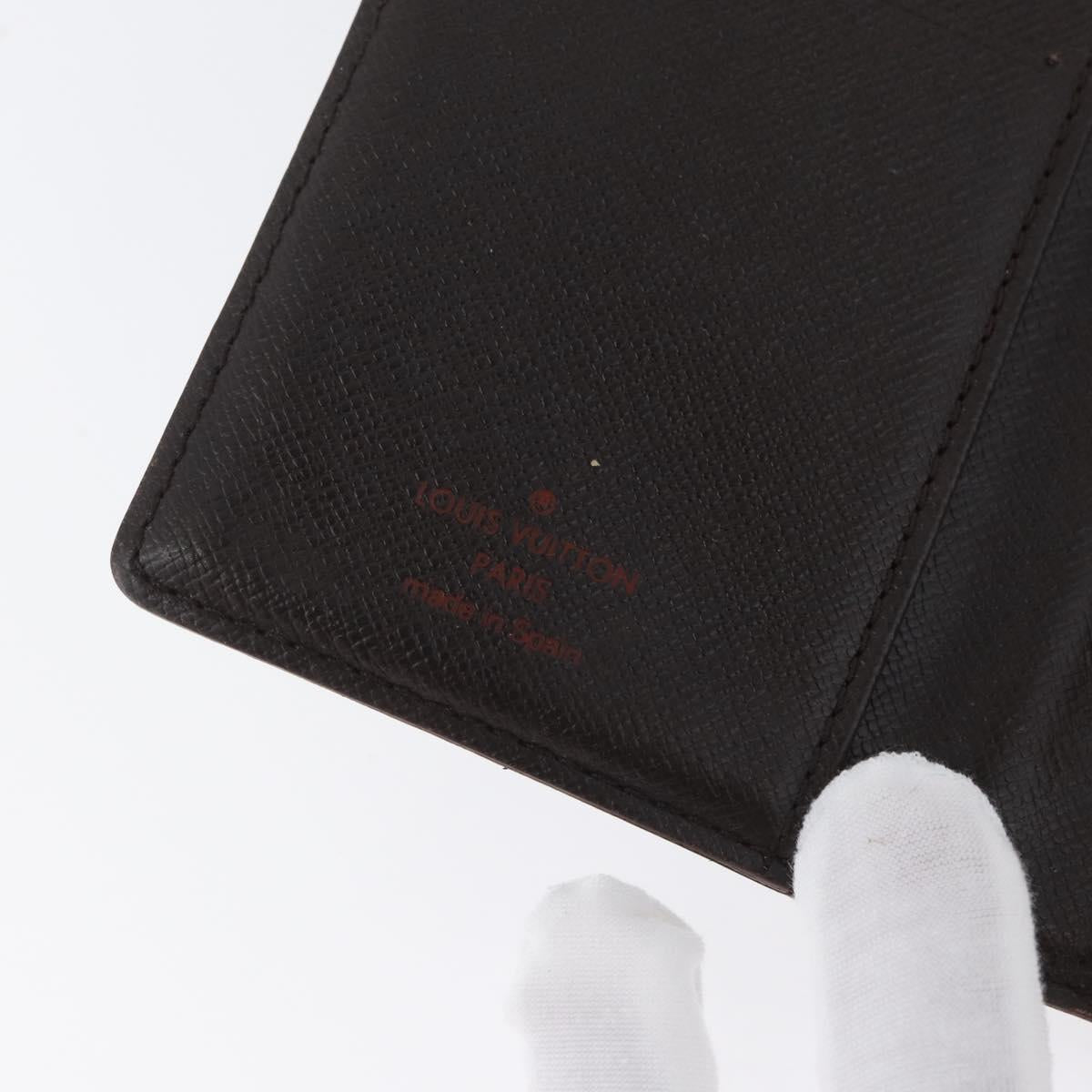 LOUIS VUITTON Damier Ebene Agenda PM Day Planner Cover R20700 LV Auth SW2194