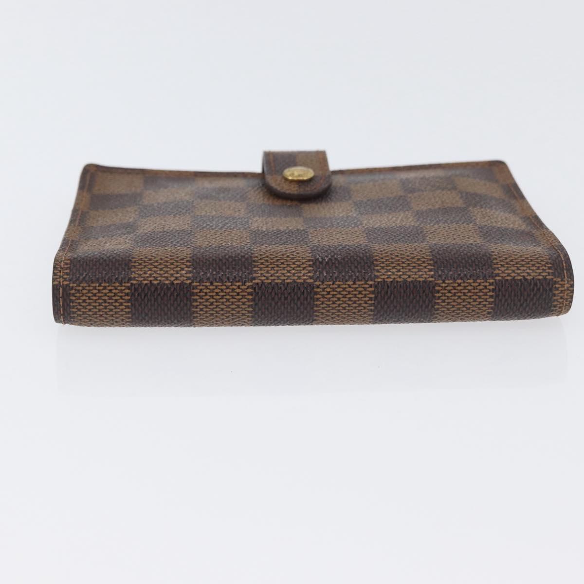 LOUIS VUITTON Damier Ebene Agenda PM Day Planner Cover R20700 LV Auth SW2194