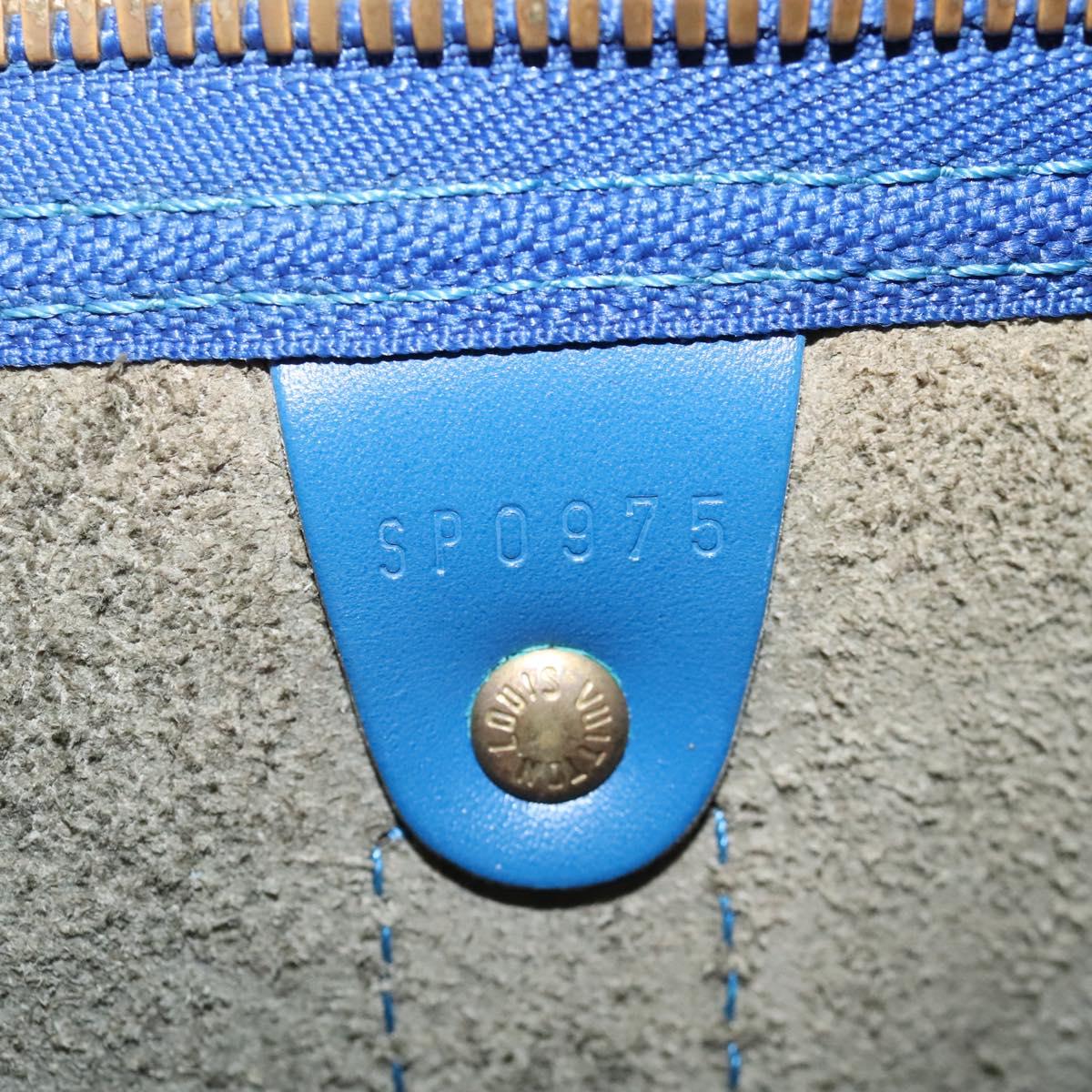 LOUIS VUITTON Epi Keepall 55 Boston Bag Toledo Blue M42955 LV Auth sw220
