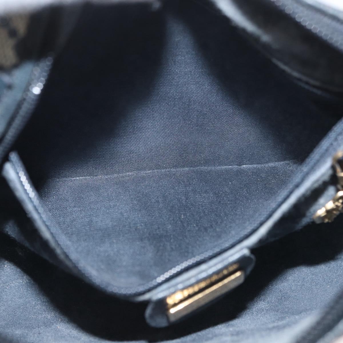 GUCCI GG Supreme Shoulder Bag PVC Navy Gold 007 58 0093 Auth SW2206