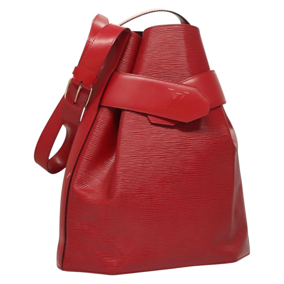 LOUIS VUITTON Epi Sac Depaule PM Shoulder Bag Red M80207 LV Auth sw221