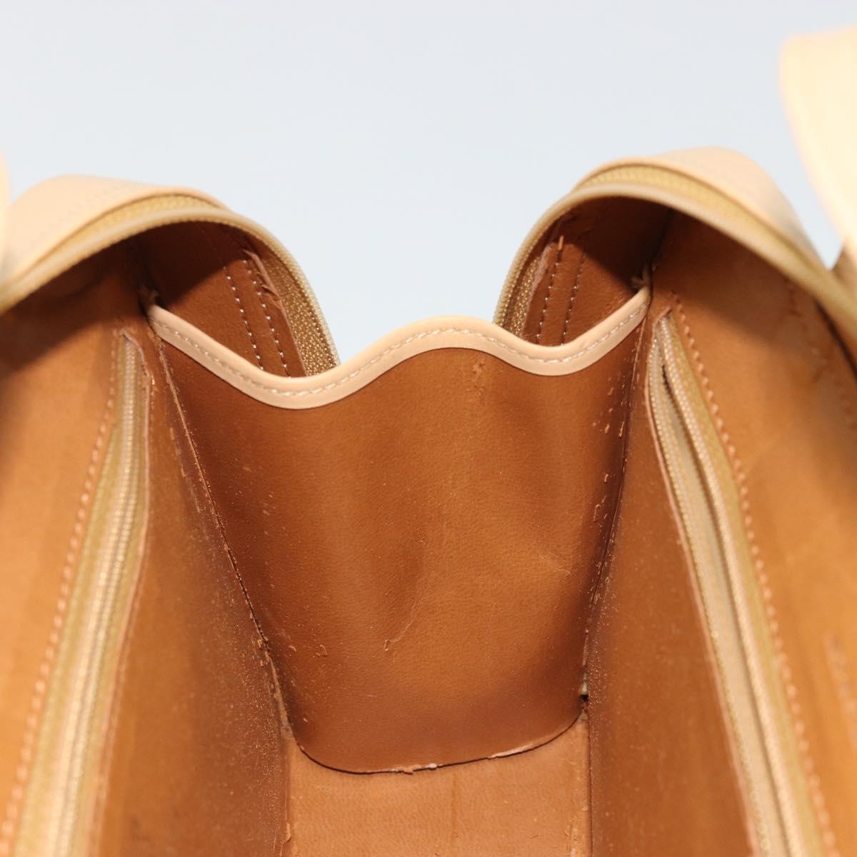 GIVENCHY Hand Bag Canvas Beige Gold Auth SW2228A