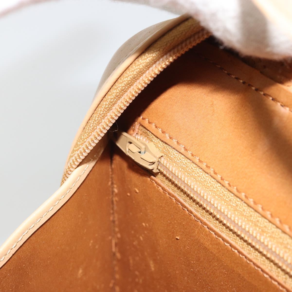 GIVENCHY Hand Bag Canvas Beige Gold Auth SW2228A