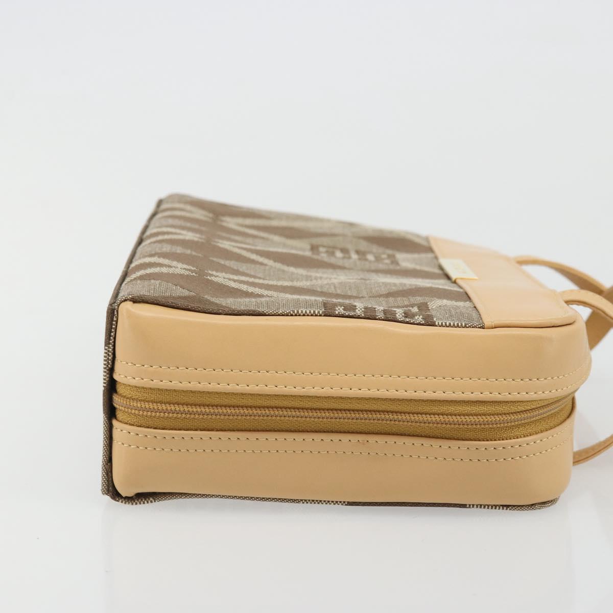 GIVENCHY Hand Bag Canvas Beige Gold Auth SW2228A