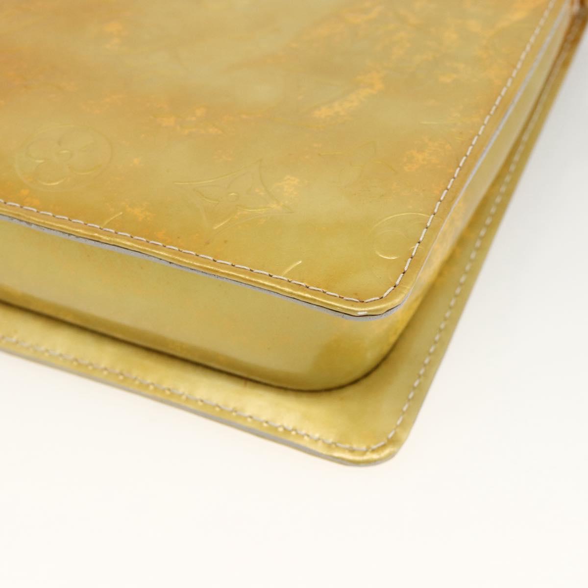 LOUIS VUITTON Monogram Vernis Motto Accessory Pouch Gris M91030 LV Auth SW2241
