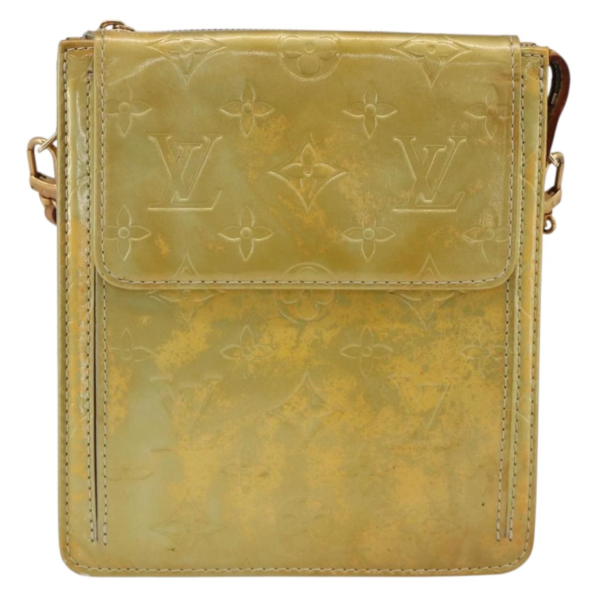 LOUIS VUITTON Monogram Vernis Motto Accessory Pouch Gris M91030 LV Auth SW2241